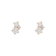 Rose Gold Maria Val Cluster Stud Earrings